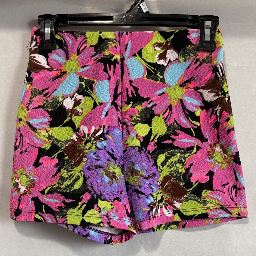 Vibrant Floral High Waist Women's Shorts